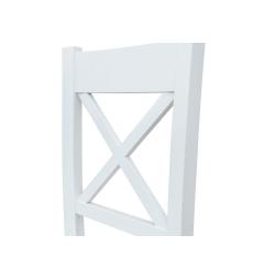 Sedia da tavolo schienale a "X" faggio massello bianco shabby chic
