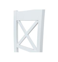 Sedia da tavolo schienale a "X" faggio massello bianco shabby chic