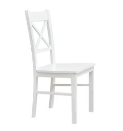 Sedia da tavolo faggio massello bianco shabby chic