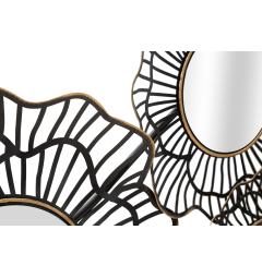 design elegante pannello in ferro con specchi nero e oro
