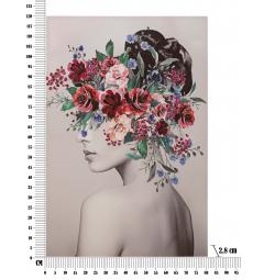 misure stampa dipinta lady flower