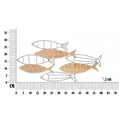 misure pannello da muro a forma di pesce