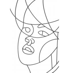pannello raffigurazione volto donna