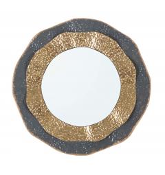 design elegante specchio da muro oro e nero
