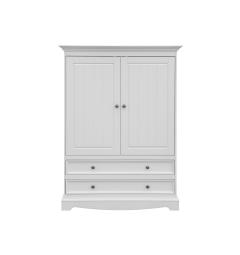 Armadietto shabby chic pino massello bianco