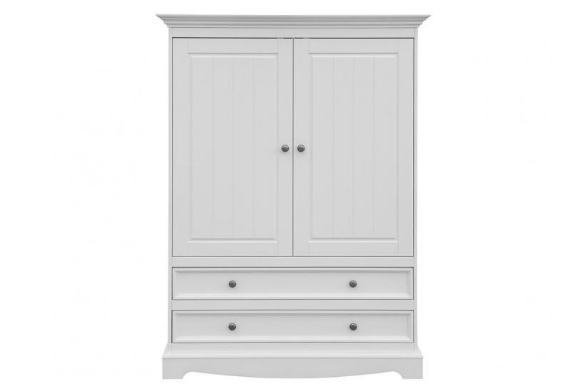 Armadietto shabby chic pino massello bianco