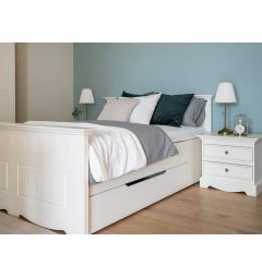 cassettone pino massello bianco per letto shabby chic