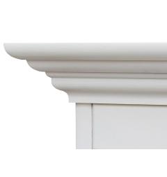 Alzata cristalliera credenza shabby chic pino massello bianco