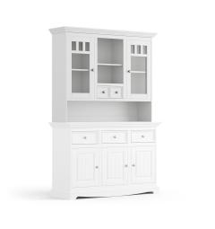 Alzata per credenza shabby chic pino massello bianco