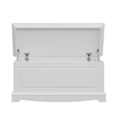 baule shabby chic pino massello bianco