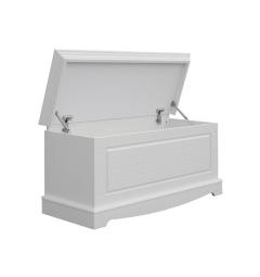 baule shabby chic pino massello bianco