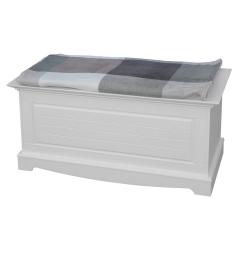 baule shabby chic pino massello bianco