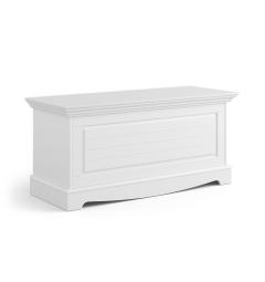 baule  shabby chic pino massello bianco