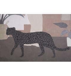 particolare ghepardo dipinto su tela legno di pino