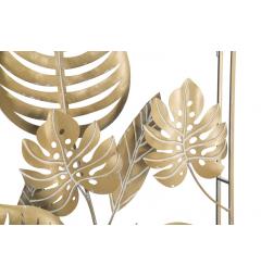 dettaglio foglie pannello decorativo in ferro dorato
