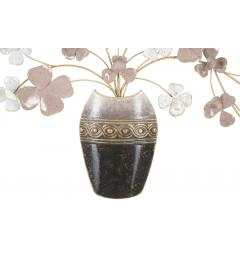 pannello decorativo a forma di vaso con fiori
