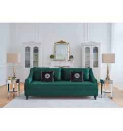 Divano in velluto verde bottiglia Shabby chic