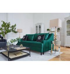design semplice divano in velluto verde bottiglia shabby chic