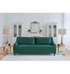 divano in velluto stile classico verde bottiglia