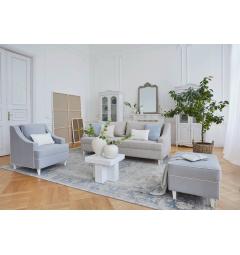 design semplice divano in tessuto bouclè beige shabby chic