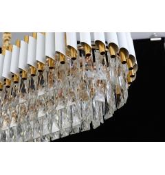 lampadario moderno con cristalli bianco e oro MAZINI PRO