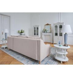 salotto con divano in velluto beige arrediorg