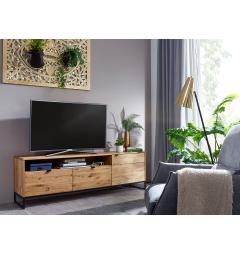 Mobile porta tv in legno naturale rovere massello design industriale