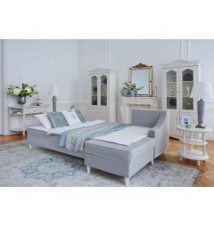 divano letto matrimoniale velluto blu grigiastro coppelia