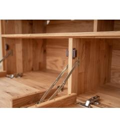 Mobiletto porta tv piccolo design moderno in legno naturale massello industriale