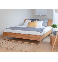 Letto in legno naturale massello di rovere oliato due piazze 180 x 200