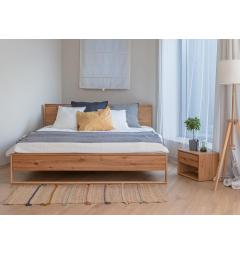 Letto alla francese moderno in legno naturale oliato -  ®