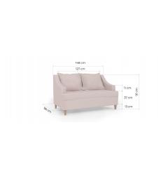 misure divano 2 posti shabby chic beige