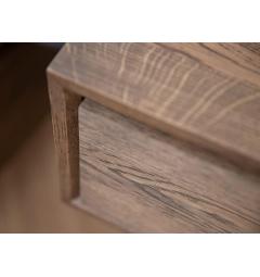 Comodino pensile moderno in legno naturale affumicato