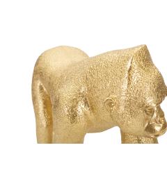 statua in poliresina dorata gorilla frontale