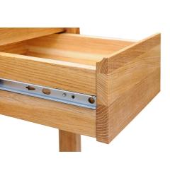 Tavolino moderno d'appoggio in legno naturale massello di rovere chiaro oliato