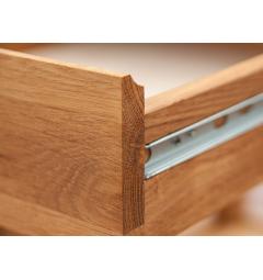 Tavolino basso da soggiorno in legno naturale di rovere oliato