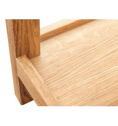 Tavolino da appoggio piano incassato in legno naturale di rovere oliato moderno