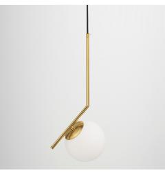 Lampada a sfera bianca ottone design moderno SORENTO D15