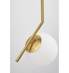 Lampada a sospensione boccia bianca ottone design SORENTO D15