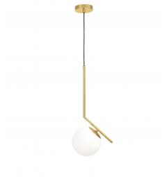 Lampada a sospensione a sfera con finitura ottone SORENTO D15