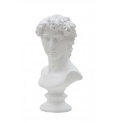 scultura di colore bianco mezzo busto uomo