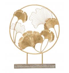 scultura struttura cerchio e fiori incastonati
