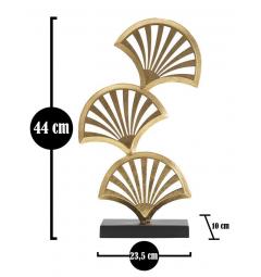 misure scultura a forma di foglia tripla