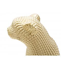 statua  forma di leopardo dorato