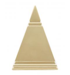 statua piramide poliresina dorata