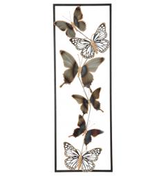pannello in ferro rettangolare con farfalle