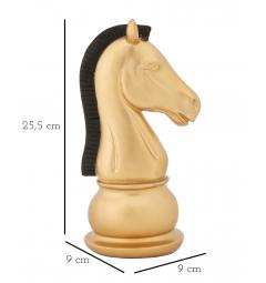 misure scultura cavallo oro e nero