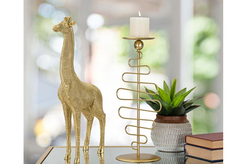 scultura da tavolo a forma di giraffa
