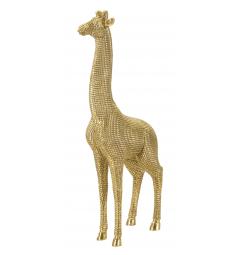 scultura decorativa giraffa oro