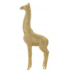 scultura giraffa in poliresina oro